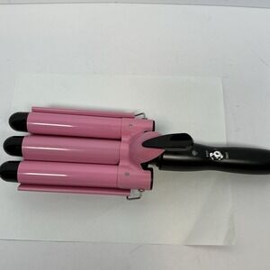 Triple Barrel Hair Waver Curling Iron Pink Beach Waves Mermaid Hair 25mm Top4eve